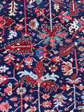 12x18 Antique 1920s oversize tribal Rug - Blue Parakeet Rugs