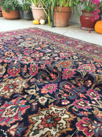 7’9 x 11’2 Antique 1920s Tabriz Rug (#1357) - Blue Parakeet Rugs