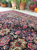 7’9 x 11’2 Antique 1920s Tabriz Rug (#1357) - Blue Parakeet Rugs