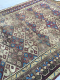 6’1 x 7’10 Antique Persian Mission Malayer - Blue Parakeet Rugs