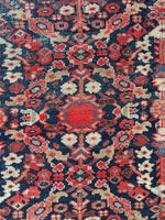 8’8 x 11’5 love worn antique Persian Hamadan rug (#1053) - Blue Parakeet Rugs
