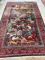 5 x 8 Antique Persian Tabriz rug #1958ML - Blue Parakeet Rugs