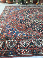 10’9 x 13’1 Antique Persian Bakhtiari rug (#1382) - Blue Parakeet Rugs