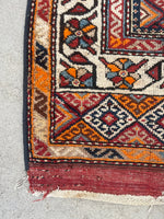 3'9" x 12'9" Kurdish Runner #2274 / Antique Runner / rug runner / Oriental Rug - Blue Parakeet Rugs
