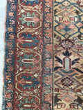 8’8 x 11’ Antique Persian Heriz Rug / 9x11 vintage rug (#1088) - Blue Parakeet Rugs