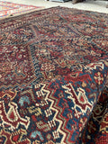 5'2 x 6'4 Antique Persian Shiraz Rug (#233) - Blue Parakeet Rugs