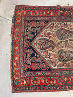 4’ x 6’8 Antique Persian Senneh rug #2305ML - Blue Parakeet Rugs