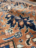 7’4 x 9’9 Vintage Persian Heriz Rug #2066 - Blue Parakeet Rugs