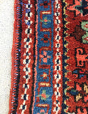 2’ x 2’8 Gharajeh Heriz scatter rug #391 - Blue Parakeet Rugs