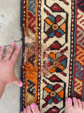 3'9" x 12'9" Kurdish Runner #2274 / Antique Runner / rug runner / Oriental Rug - Blue Parakeet Rugs