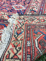 6'4" x 13'5" Antique Mahal Rug - Blue Parakeet Rugs
