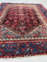 4’8 x 5’10 Antique Turkish Kula Rug #2517ML - Blue Parakeet Rugs
