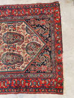 4’ x 6’8 Antique Persian Senneh rug #2305ML - Blue Parakeet Rugs