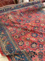 8’8 x 10’6 Antique Persian Bibikabad Rug #2357 - Blue Parakeet Rugs