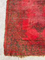 9'1 x 10'10" Worn Turkish Oushak Rug #JLH / 9x11 Turkish Rug / 9x11 Vintage Rug - Blue Parakeet Rugs