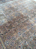 9’10 x 13’5 Antique Persian Tabriz Rug /  Large Antique Rug (#924) - Blue Parakeet Rugs