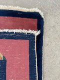2x4 Antique Chinese Art Deco Rug (#1558) - Blue Parakeet Rugs
