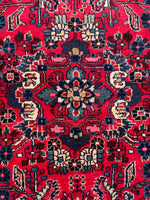 7’1 x 9’9 Antique Persian Dargazin Rug #2354 / 7x10 vintage rug - Blue Parakeet Rugs