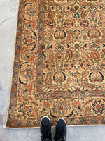 5’5 x 8’6 Antique Persian Tabriz rug #2289 / 6x9 Vintage rug - Blue Parakeet Rugs