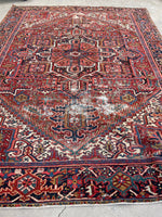 7’10 x 10’8 Antique Persian Heriz #2366 - Blue Parakeet Rugs