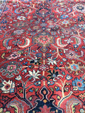 9’4 x 12’ Antique Persian Mahal Rug - Blue Parakeet Rugs