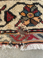 3'9" x 12'9" Kurdish Runner #2274 / Antique Runner / rug runner / Oriental Rug - Blue Parakeet Rugs