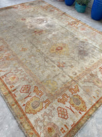 8’1 x 11’1 Antique 19th Century Rug # 2404ML / Large Vintage Rug / Neutral Rug / Beige Rug - Blue Parakeet Rugs