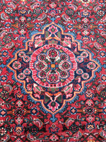 5’5 x 9’ Vintage 1940s rug (#1385) - Blue Parakeet Rugs