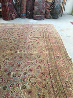 10’7 x 11’7 square Persian Kerman rug / 11x12 large vintage rug (#1312) - Blue Parakeet Rugs