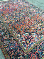 8'4" x 11'2" Antique Heriz Rug - Blue Parakeet Rugs