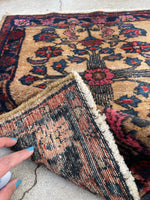2’3 x 2’9 Antique Lilihan #2422 / Antique Oriental Rug Runner - Blue Parakeet Rugs