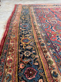 7'10 x 13' Antique Persian Iron rug Bidjar #2234 / 8x13 Vintage Rug - Blue Parakeet Rugs