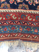 4'4 x 4'11 Antique Paisley Afshar Rug - Blue Parakeet Rugs