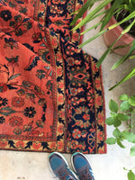 7’3 x 12’1 Antique Mahal Rug - Blue Parakeet Rugs