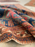 3’4 x 4’10 Antique Malayer #2430 / Small Vintage  Rug - Blue Parakeet Rugs