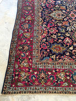 7’9 x 11’2 Antique 1920s Tabriz Rug (#1357) - Blue Parakeet Rugs
