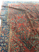 9’5 x 11’10 Antique Persian Mahal Rug / 9x12 vintage rug (#1257) - Blue Parakeet Rugs