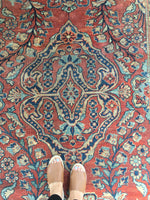 9’5 x 11’10 Antique Persian Mahal Rug / 9x12 vintage rug (#1257) - Blue Parakeet Rugs