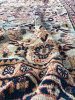 8’10 x 12’ antique ivory Persian Mahal (#1143ML) - Blue Parakeet Rugs
