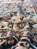 8’10 x 12’ antique ivory Persian Mahal (#1143ML) - Blue Parakeet Rugs