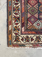 3'9" x 12'9" Kurdish Runner #2274 / Antique Runner / rug runner / Oriental Rug - Blue Parakeet Rugs