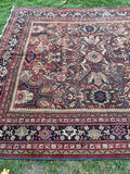 7'9 x 11'5 Antique 1920s Mahal village rug (#606) - Blue Parakeet Rugs