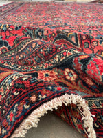 9’ x 12’1 Antique Berry Persian Dargazin Rug #2401 / 7x10 vintage rug - Blue Parakeet Rugs