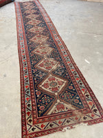 3’ x 14’9 Antique Persian Runner #2323 / Long Vintage Runner - Blue Parakeet Rugs