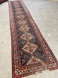 3’ x 14’9 Antique Persian Runner #2323 / Long Vintage Runner - Blue Parakeet Rugs