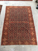 4’3 x 6’1 Antique Persian Senneh (#1383) - Blue Parakeet Rugs