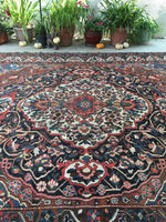 10’9 x 13’1 Antique Persian Bakhtiari rug (#1382) - Blue Parakeet Rugs