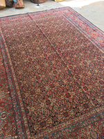 8’4 x 11’5 Antique Persian Mashhad rug (#1315) - Blue Parakeet Rugs