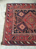 5 x 7'3 Antique nomadic rug (#1282) / 5x7 Vintage rug - Blue Parakeet Rugs
