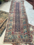 3 x 9’5 Antique worn Caucasian Runner (#1481) - Blue Parakeet Rugs